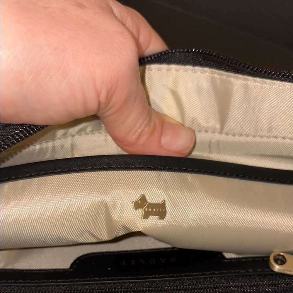 RADLEY LONDON Black Leather Shoulder Bag with Minimalist Design - Picture 10 of 11